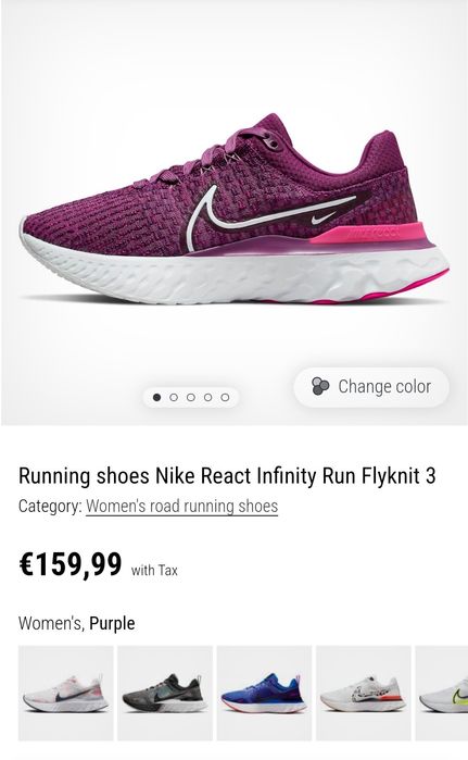 Дамски маратонки NIKE REACT. Номер 36.5