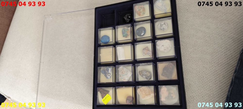 pietre semipretioase 15 buc colectia Deagostini cu cutie