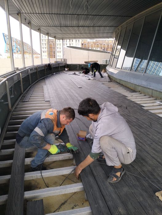 Монтаж террасной доски Астана