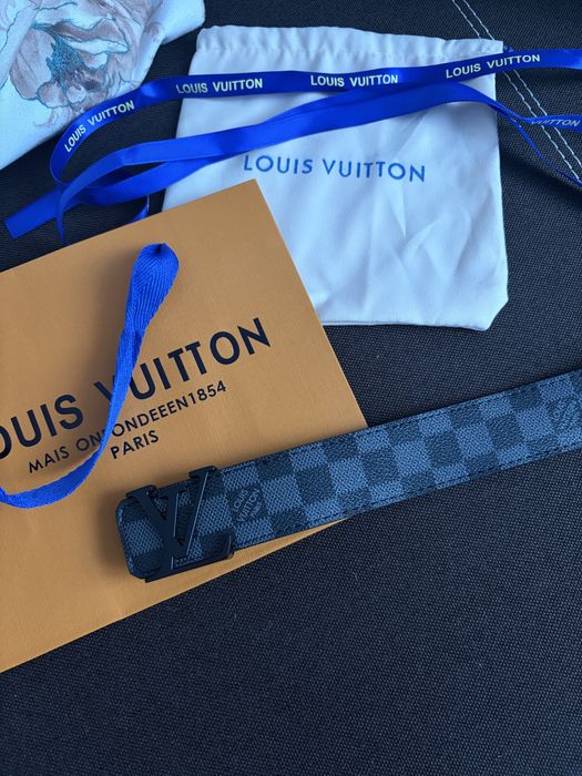 Curea LV Damier Cobalt 110 cm - Calitate Premium - Accesorii Cadou