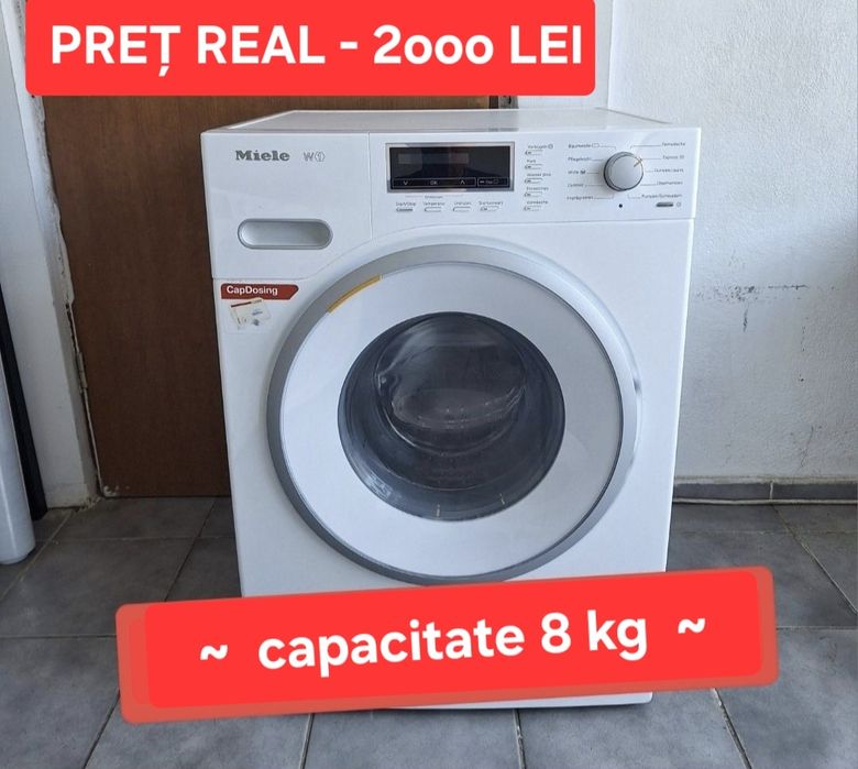 Masina de spalat rufe Muele. Capacitate 8 kg. W1 wtx 137 wps