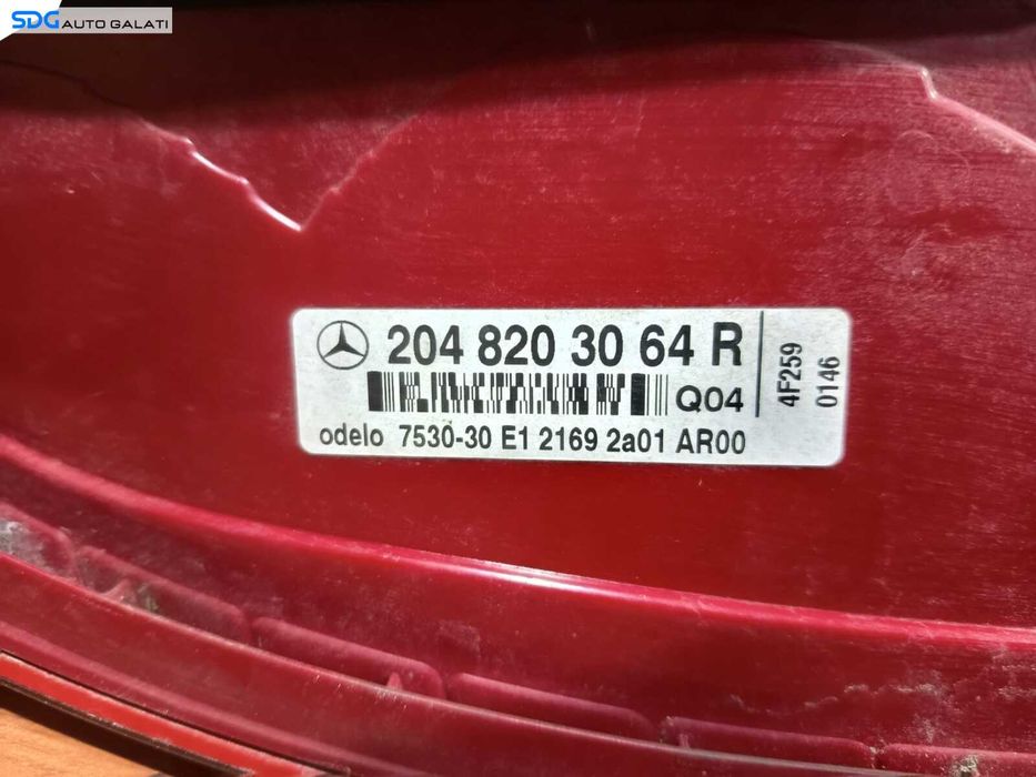 Tripla Stop Lampa Dreapta Mercedes Clasa C Class W204 Sedan Berlina NFL Non Facelift 2007 - 2011 [K1547]