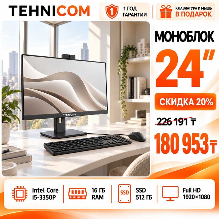 Моноблок i5 / 16 ГБ / SSD 512 ГБ / 24″ — оптом и в розницу