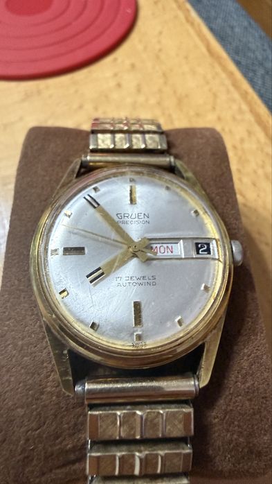 Ceas Gruen Precision automatic placat cu aur