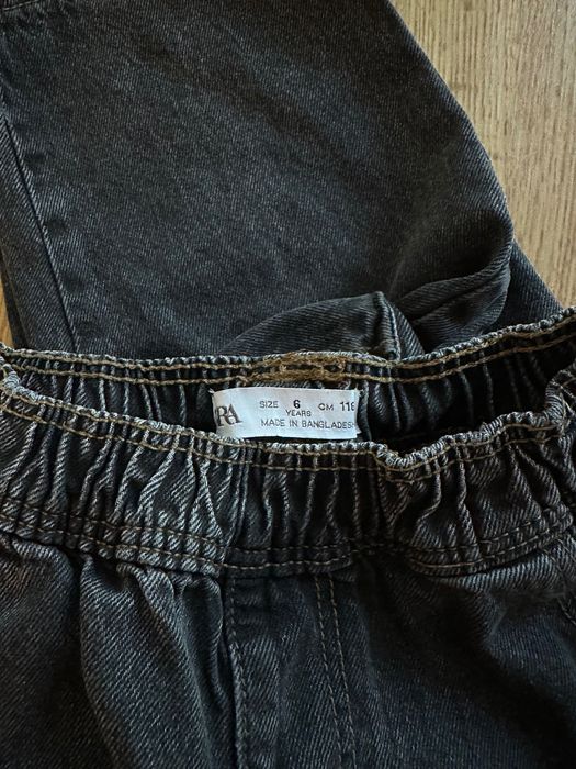 Широки дънки за момче от Zara с джобове, черни, размер 116