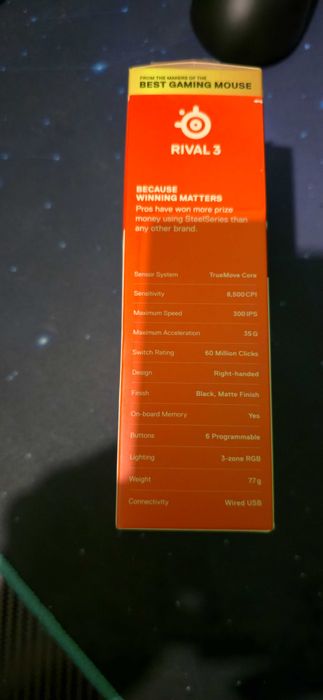 Mous gaming steelseries RIVL3
