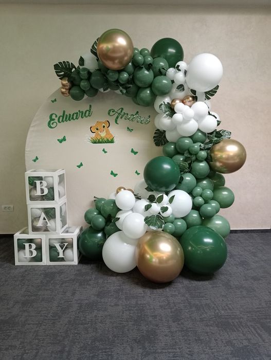 Arcada, Panou baloane, Litere luminoase, Decor, Majorat,Botez, Nunta