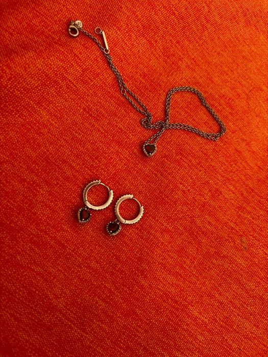 Серьги и цепочка от Pandora