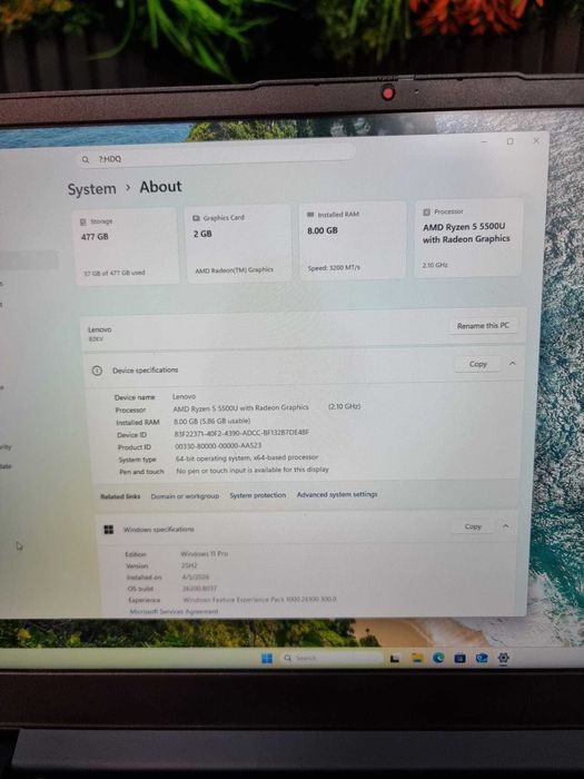 Noble Amanet - Lenovo IdeaPad 3 17ALC6, AMD Ryzen 5 5500U
