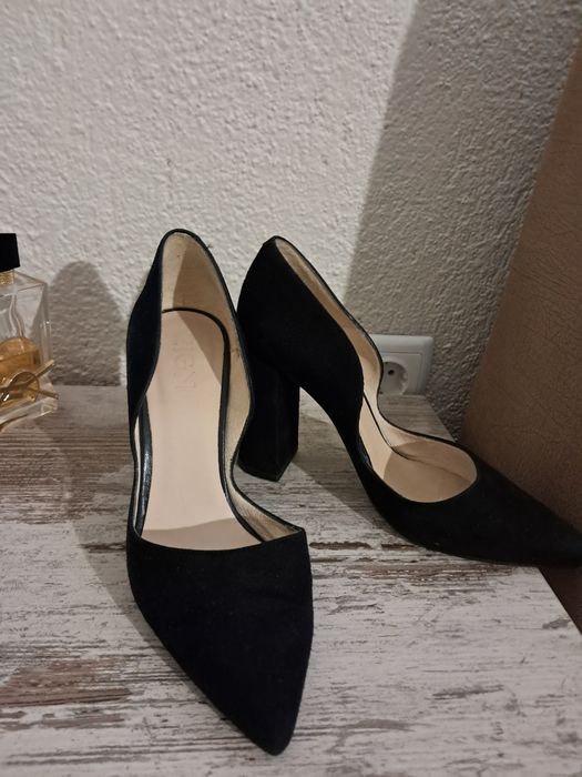 ZING дамски елегантни обувки естествен велур черни 38 номер