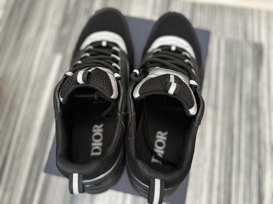 Dior B22 trainers black reflective 30.5 cm