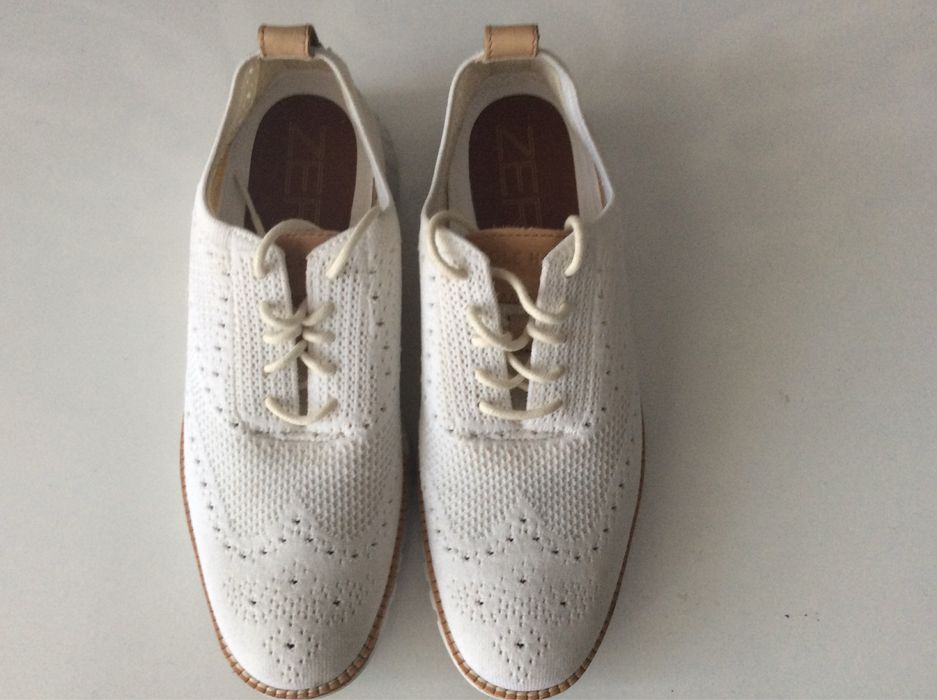 Tenisi casual Cole Haan ZERØGRAND Wingtip Oxford culoare Alba