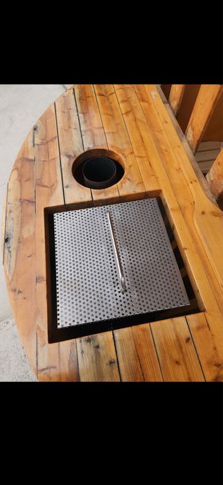 Ciubar lemn cu soba Inox 180cm