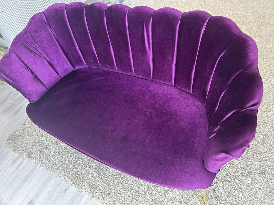 Canapea catifea mov 2 persoane