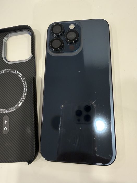 Iphone 15 pro MAX 256GB/ blue + подарък слушалки Airpods 2 series