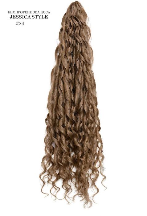 Уникална биопротеинова къдрава коса от канекалон - 60 см/100 грама!