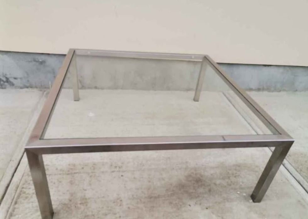 Masa de cafea cu structura de inox