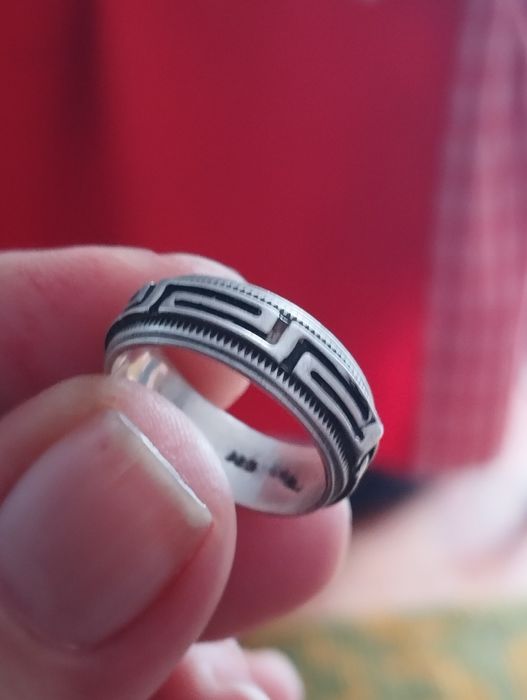 Inel antistres din argint cu motive grecești