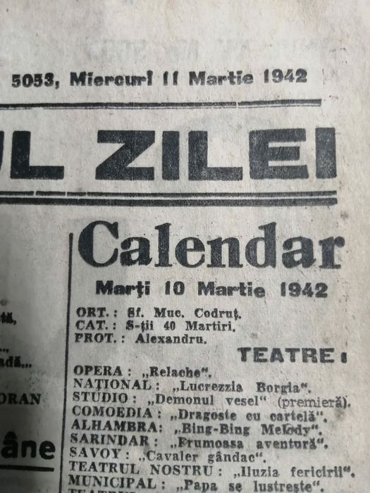 Ziar vechi de colecție