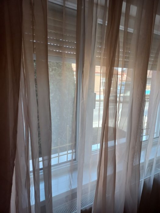 Perdele din voal cream și cappuccino