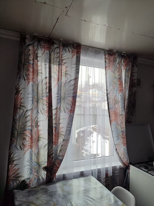 Шторы для кухни с тюлем