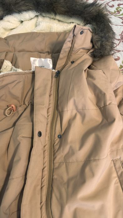 Ватирано яке за бременни с приставка за бебеносене