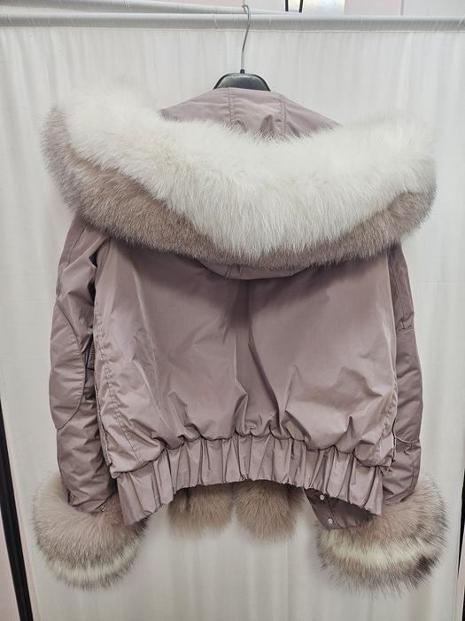 Дамско елегантно яке с естествен косъм