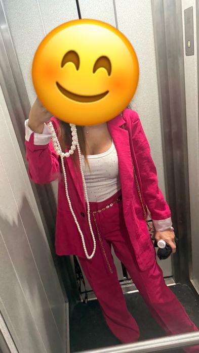 Zara fuchsia suit set XS/S- дамски костюм