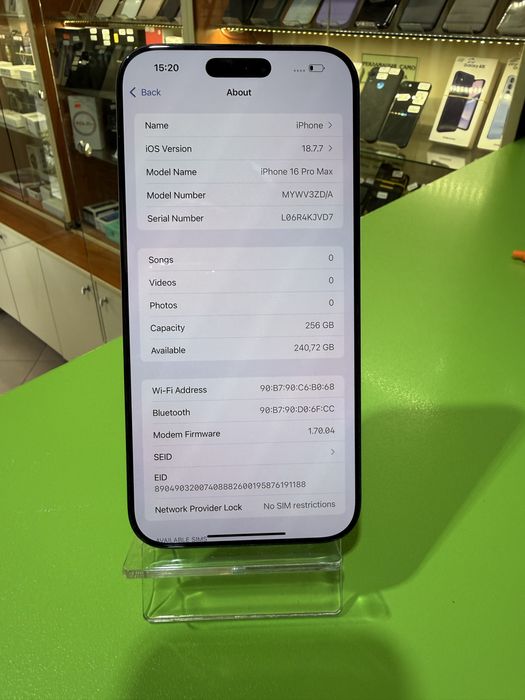 Iphone 16 Pro Max - 256 GB /90%/