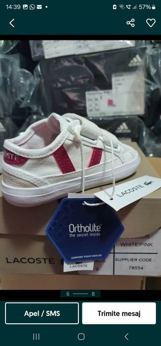 Lichidare incaltaminte copii Lacoste