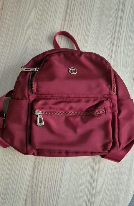 Geanta vișinie din fâș