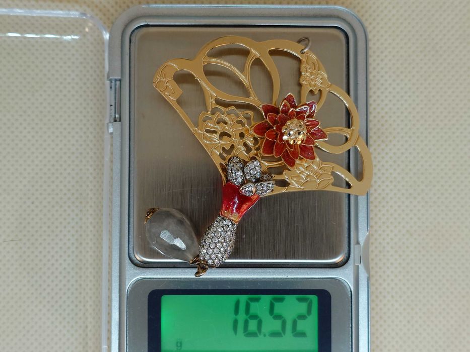 Set din argint si cuart cercei + pandantiv vintage MISIS