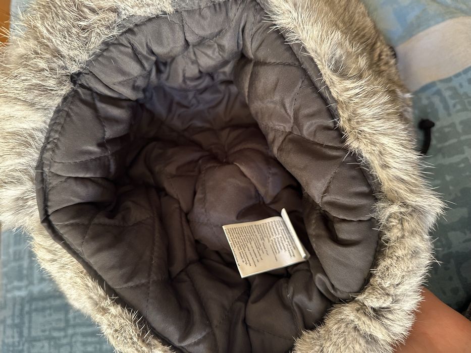 Ушанка от естесвена кожа- заешка