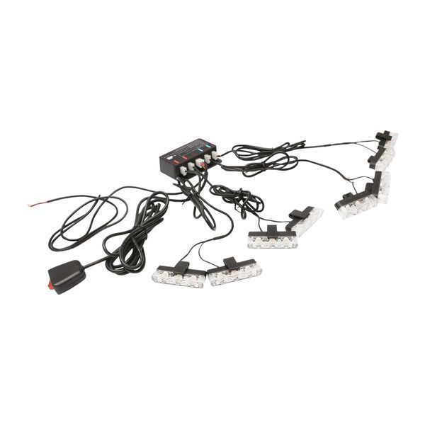 Комплект 8 стробоскопа с 3 led, жълта светлина 12v breckner germany