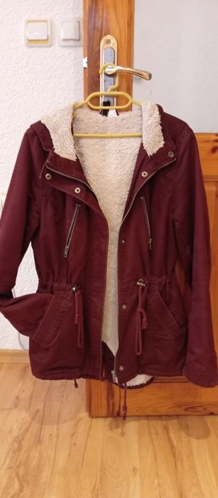 Зимна парка бордо