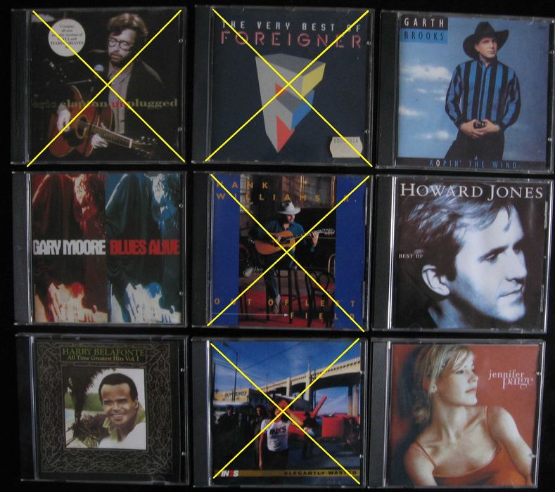 Музикални дискове с хитови изпълнители  за периода 1970-2000 г.