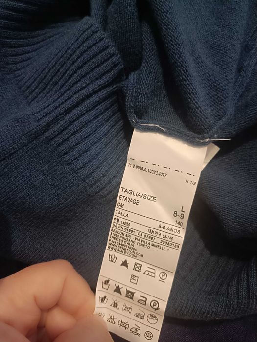 Vestă bleumarin din lână Benetton