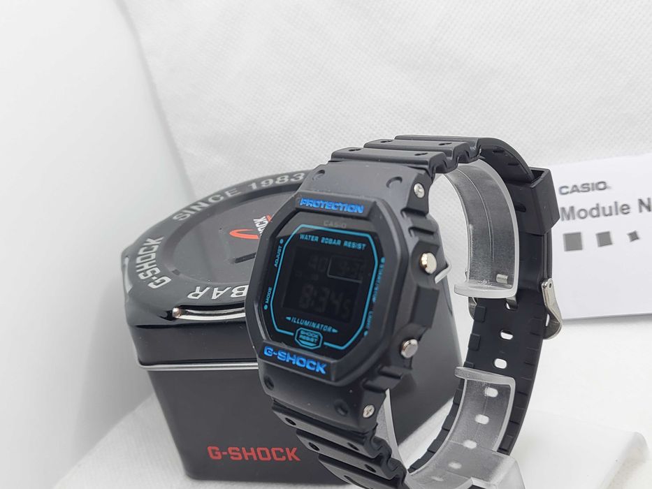 Ceas Casio g shock Classic dw 5600bbm-1aer, THE Origin BLACK BLUE , Nou, Garantie 2 ani