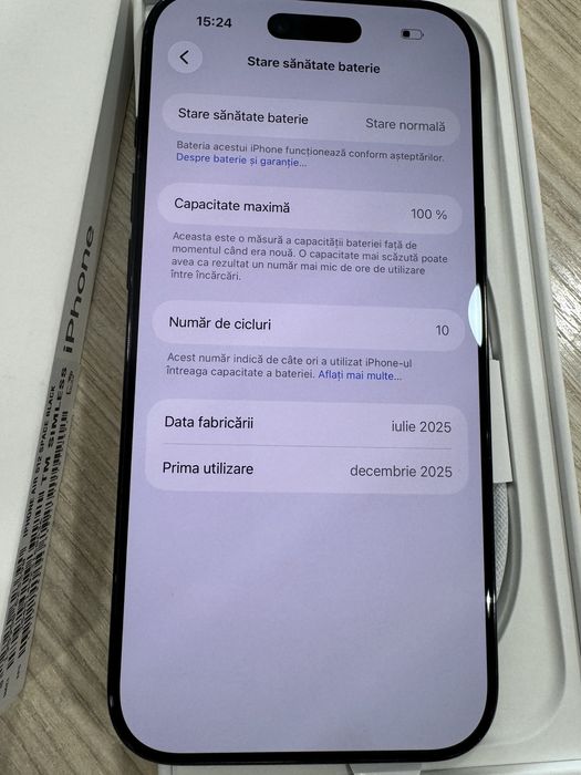 iphone 17 Air 512gb baterie 100%, 10 incarcari