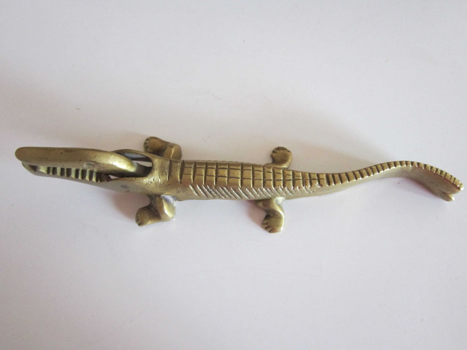 cadou rar Walter Bosse 1950 Viena bronz cleste Crocodil Mid-Century
