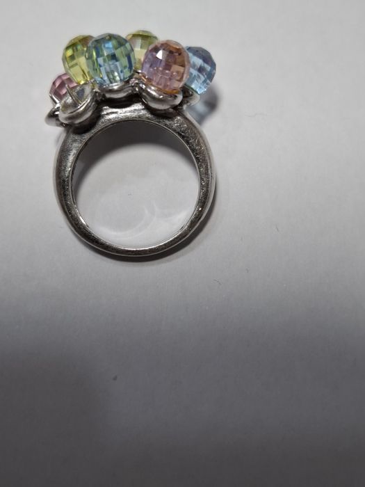 Vind inel argint cu pietre damă