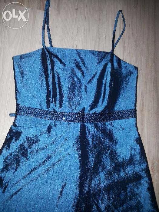 Rochie de ocazie din tafta culoarea albastru marimea 34
