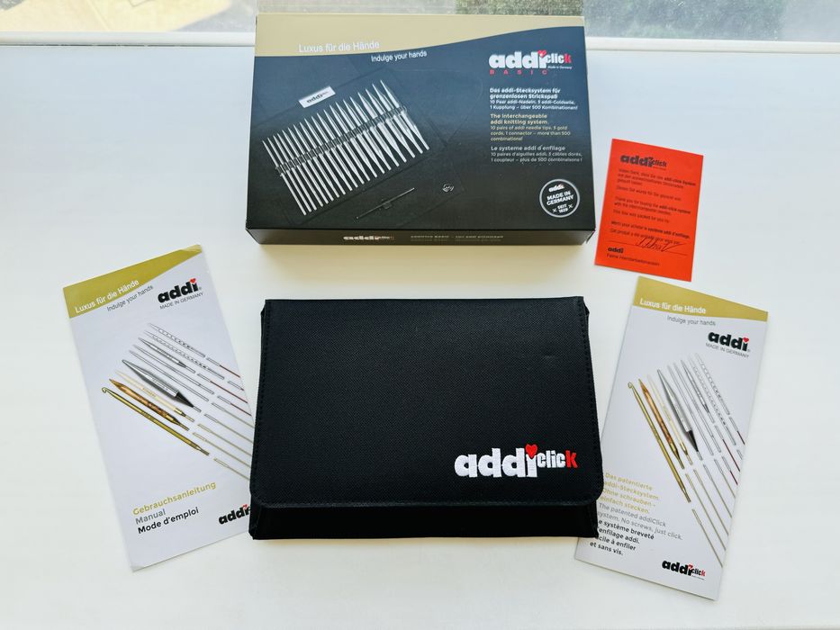 Набор спиц AddiClick Basic 650-2 на подарок НОВЫЙ!