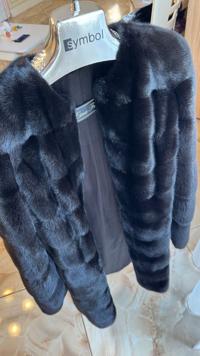 #102 Палто от норка.Nafa mink.Лукс.Визон.Естествена кожа с косъм.