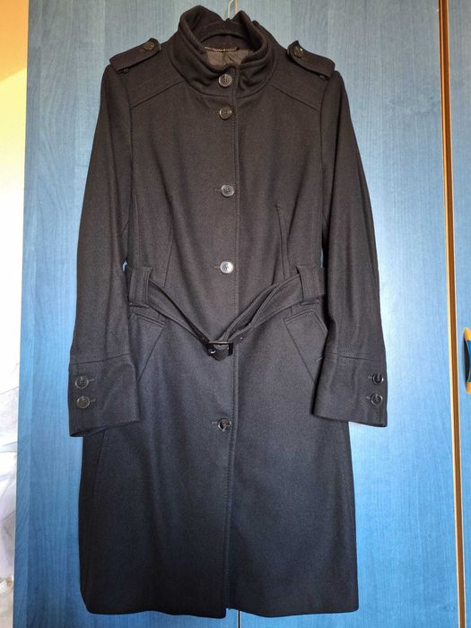 Palton damă Esprit Collection negru cu cordon mărimea 42 (L)