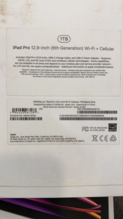 iPad Pro 12.9 M2 1TB +Cellular Gray