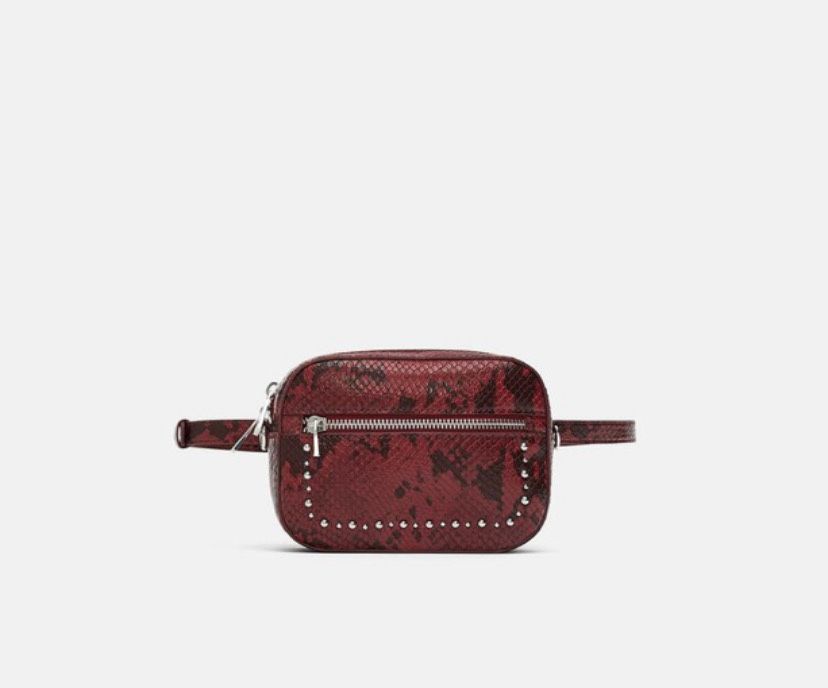 Малка червена чанта Zara