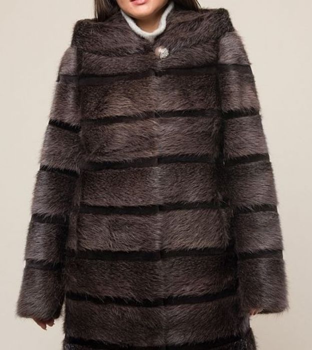 Шуба из меха стриженной нутрии