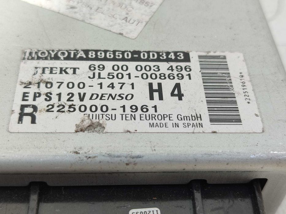 Calculator direcție asistată / Unitate EPS Toyota Yaris COD: 89650-0D343 2017 / [2012-2014] / (5G3)