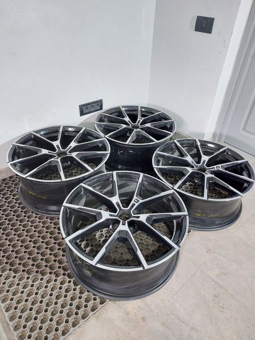 O janta Set jante 20 BMW seria 8 g14 g15 g16 M pachet style 728 finisaj negru diamond cut 8j față 9j spate